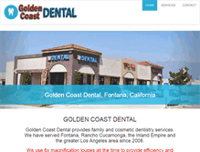 Tablet Screenshot of goldencoastdental.com